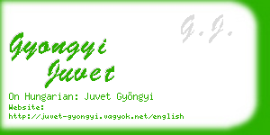 gyongyi juvet business card